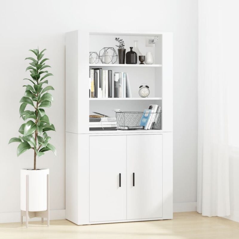 foto del prodotto credenza bianca in legno multistrato vidaxl