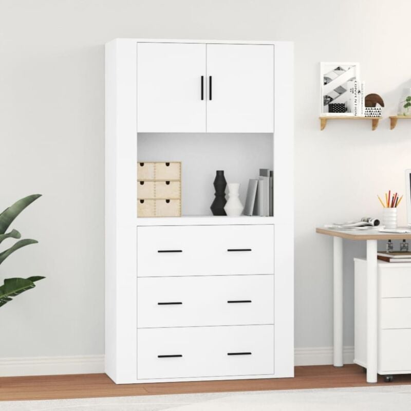 foto del prodotto credenza bianca in legno multistrato vidaxl