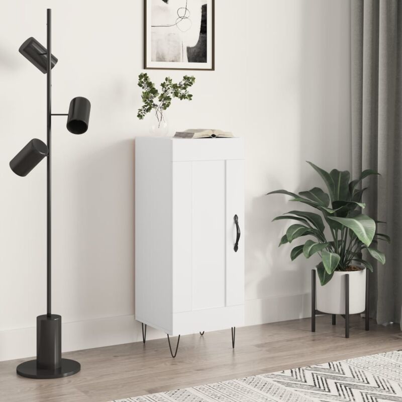 foto del prodotto credenza bianco lucido 34,5x34x90 cm in legno multistrato vidaxl
