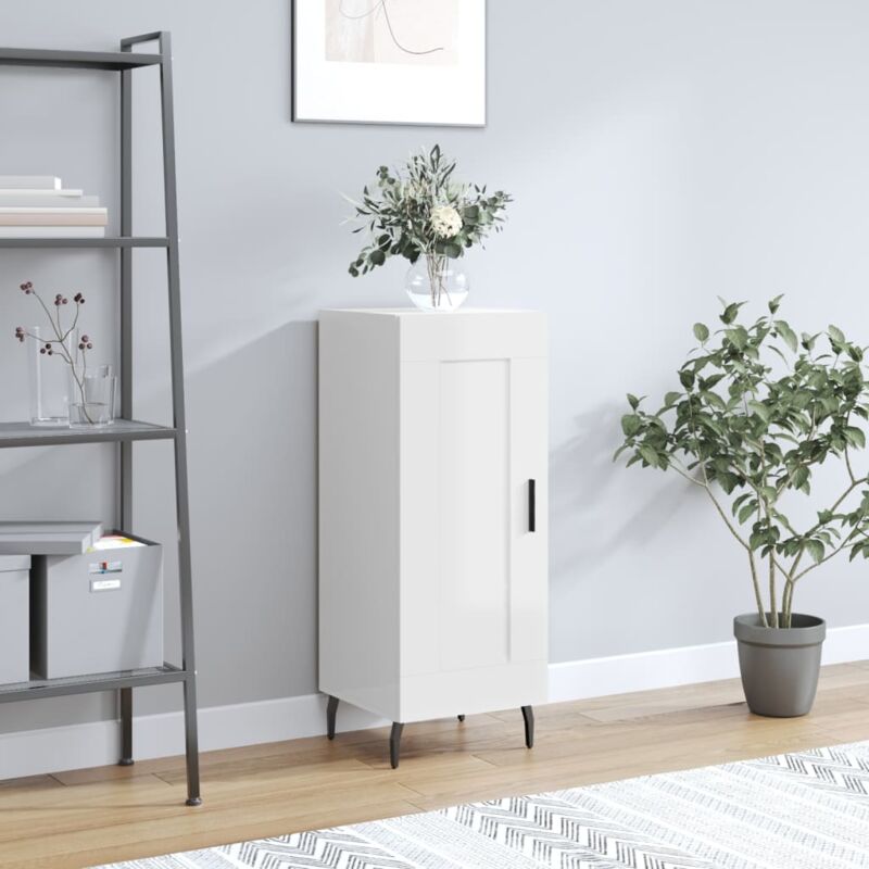 foto del prodotto credenza bianco lucido 34,5x34x90 cm in legno multistrato vidaxl