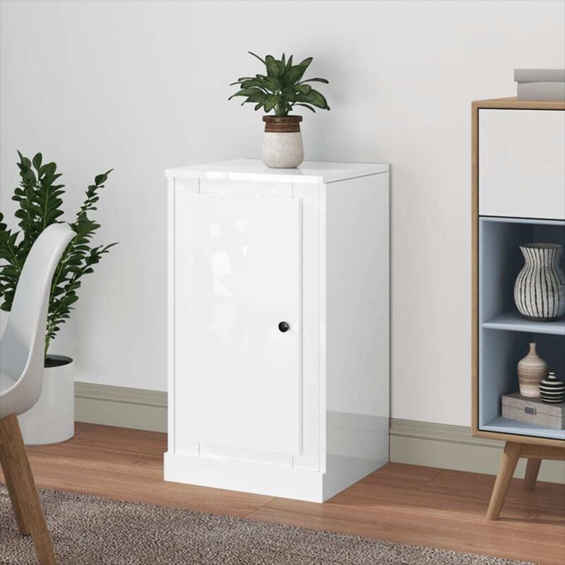 foto del prodotto credenza bianco lucido 37,5x35,5x67,5 cm in legno multistrato vidaxl