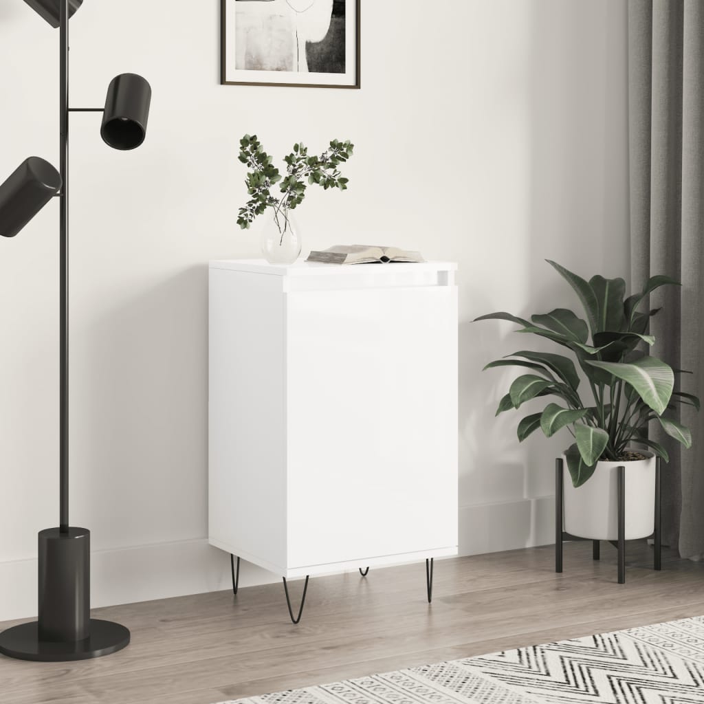 foto del prodotto credenza bianco lucido 40x35x70 cm in legno multistratocod mxl 104487