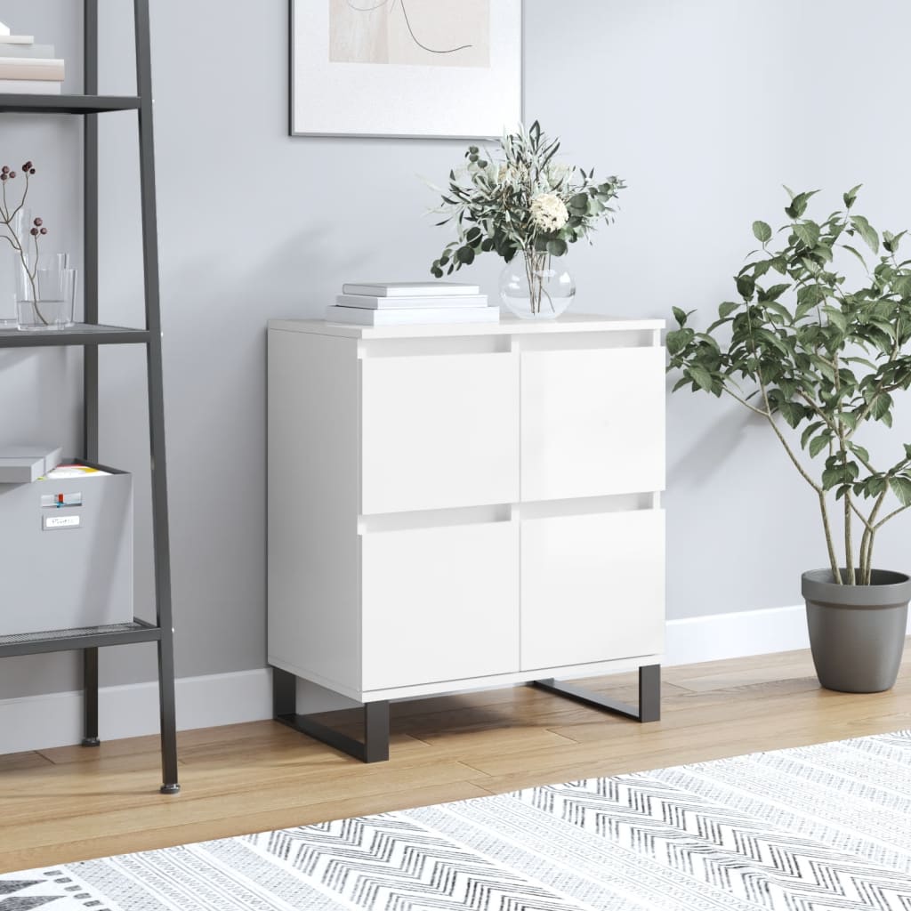 foto del prodotto credenza bianco lucido 60x35x70 cm in legno multistratocod mxl 103900