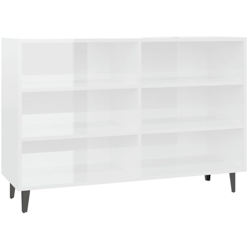 foto del prodotto credenza buffet cassettiera mobile contenitore organizer cucina soggiorno lucido 103,5 x 35 x 70 cm derivati del legno bianco 020030563