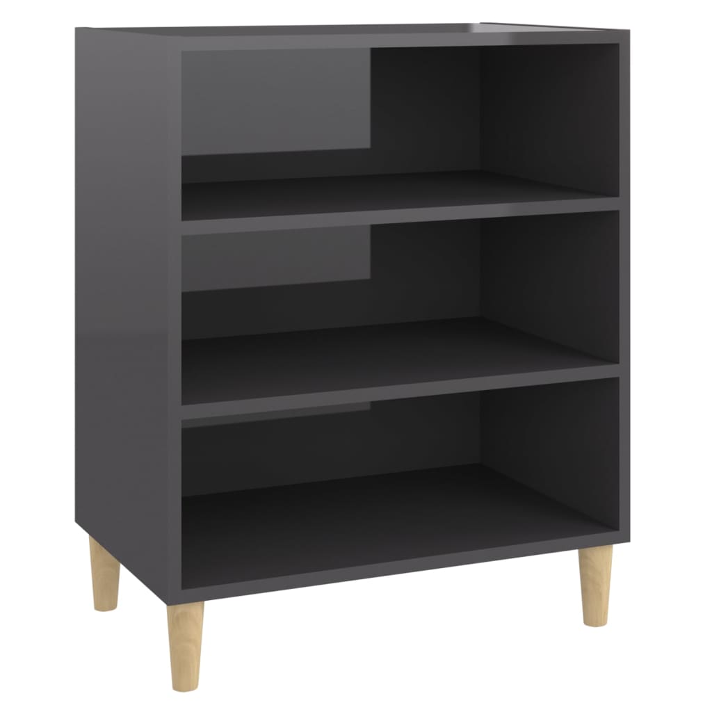 foto del prodotto credenza buffet cassettiera mobile contenitore organizer cucina soggiorno lucido 57 x 35 x 70 cm derivati del legno grigio 02 0031816