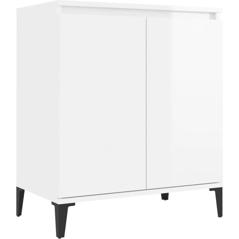foto del prodotto credenza buffet cassettiera mobile contenitore organizer cucina soggiorno lucido 60 x 35 x 70 cm pannelli compositi bianco 020030663