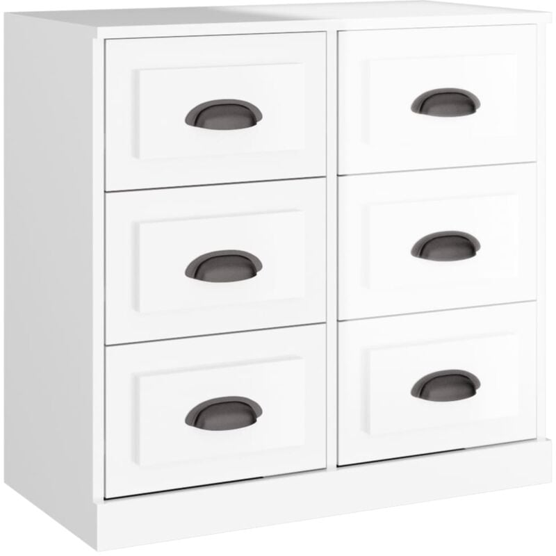 foto del prodotto credenza buffet cassettiera mobile contenitore organizer cucina soggiorno lucido 70 x 35,5 x 67,5 cm derivati del legno bianco 020030760