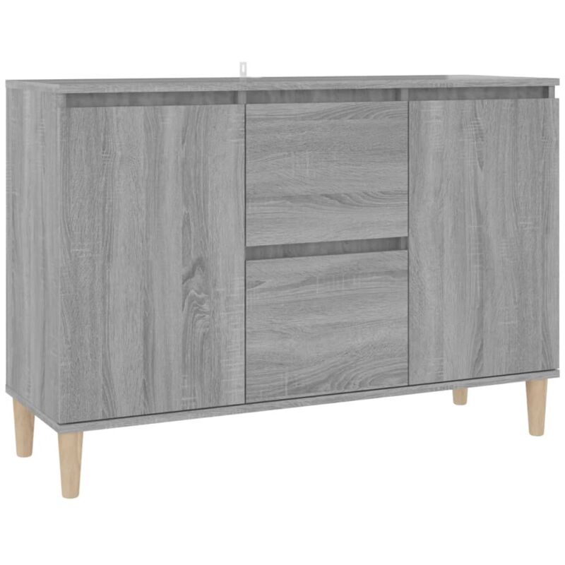 foto del prodotto credenza buffet cassettiera mobile contenitore organizer cucina soggiorno salonsonoma 101 x 35 x 70 cm pannelli in derivati grigio