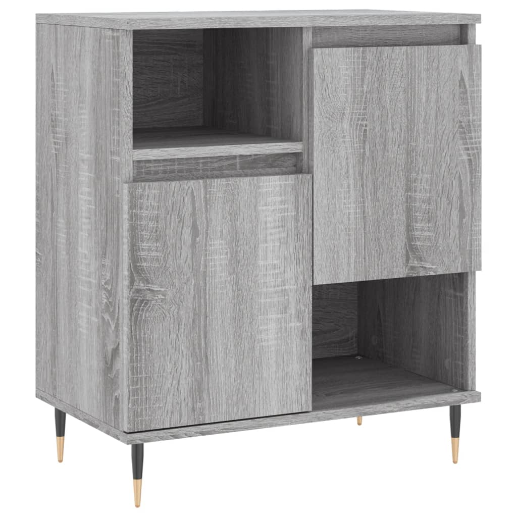 foto del prodotto credenza buffet cassettiera mobile contenitore organizer cucina soggiorno salonsonoma 60 x 35 x 70 cm pannelli compositi grigio 02 0036409
