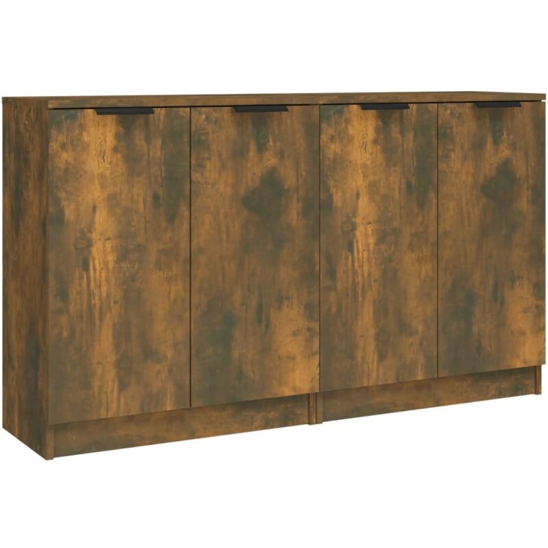 foto del prodotto credenza buffet cassettiera mobile contenitore organizer cucina soggiorno soggiorni set da 2 60 x 30 x 70 cm pannelli in mdf marrone