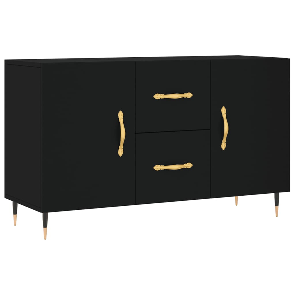foto del prodotto credenza buffet cassettiera mobile contenitore organizer cucina soggiorno soggiorno 100 x 36 x 60 cm pannelli compositi nero 02 0035804