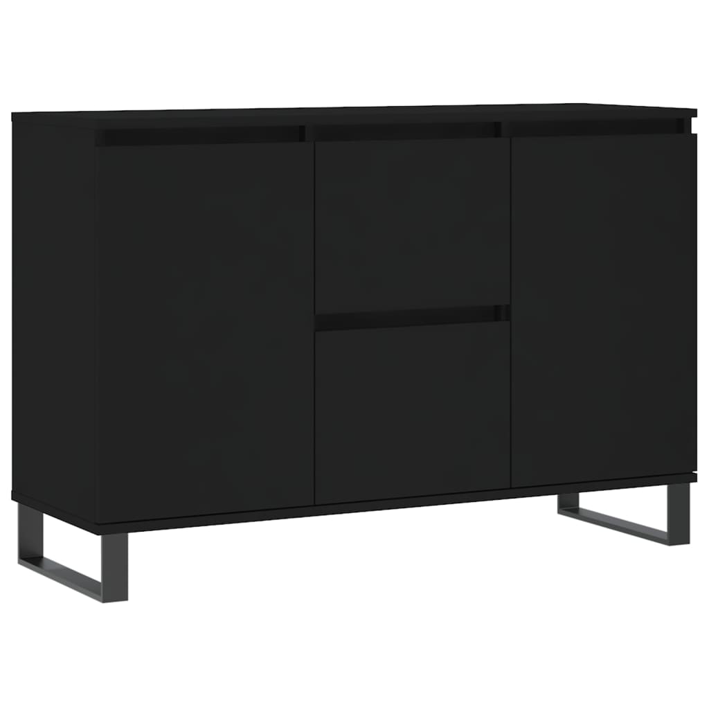 foto del prodotto credenza buffet cassettiera mobile contenitore organizer cucina soggiorno soggiorno 104 x 35 x 70 cm pannelli compositi nero 02 0035829