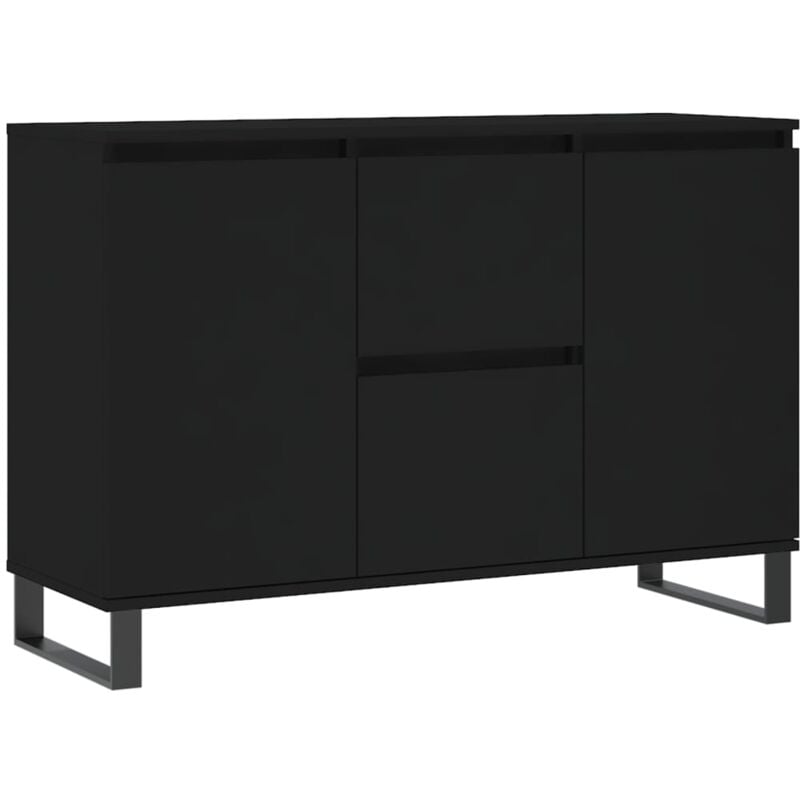 foto del prodotto credenza buffet cassettiera mobile contenitore organizer cucina soggiorno soggiorno 104 x 35 x 70 cm pannelli compositi nero 020035829