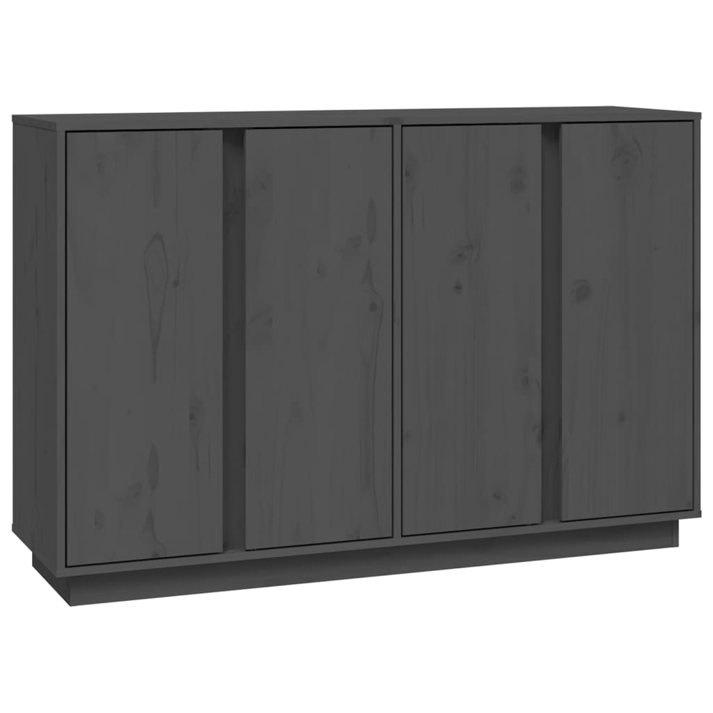 foto del prodotto credenza buffet cassettiera mobile contenitore organizer cucina soggiorno soggiorno 120 x 35 x 80 cm legno massello di pino grigio 02 0031781