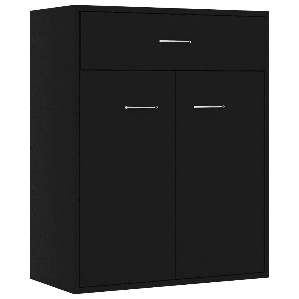 foto del prodotto credenza buffet cassettiera mobile contenitore organizer cucina soggiorno soggiorno 60 x 30 x 75 cm multistrato nero 02 0035970