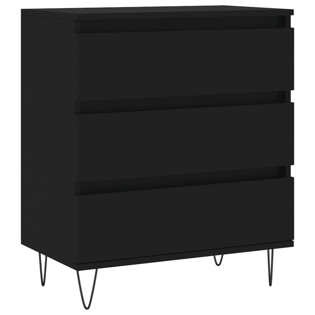 foto del prodotto credenza buffet cassettiera mobile contenitore organizer cucina soggiorno soggiorno 60 x 35 x 70 cm multistrato nero 02 0035996