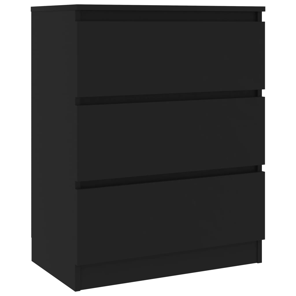 foto del prodotto credenza buffet cassettiera mobile contenitore organizer cucina soggiorno soggiorno 60 x 35 x 76 cm pannelli compositi nero 02 0036000