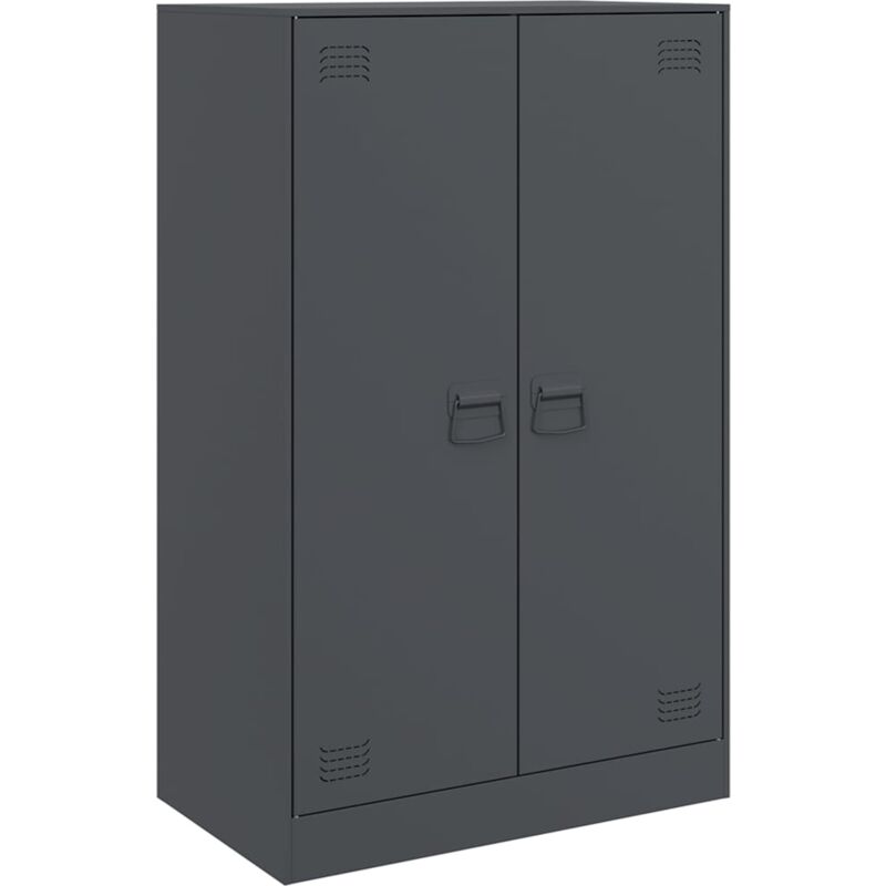 foto del prodotto credenza buffet cassettiera mobile contenitore organizer cucina soggiorno soggiorno 67 x 39 x 107 cm acciaio antracite 020029696