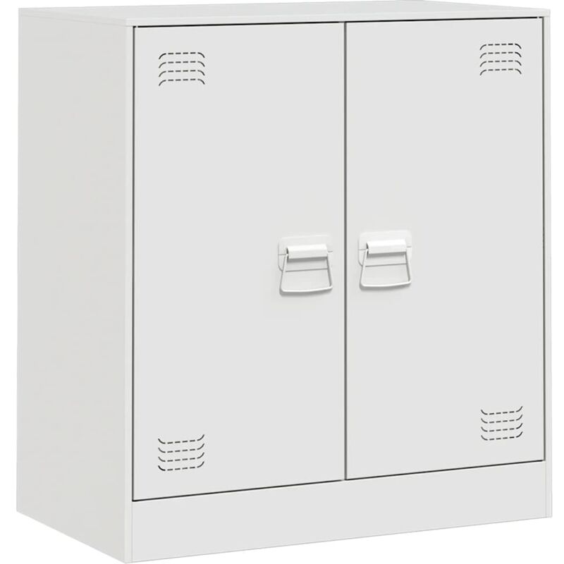 foto del prodotto credenza buffet cassettiera mobile contenitore organizer cucina soggiorno soggiorno 67 x 39 x 73 cm acciaio bianco 020030386