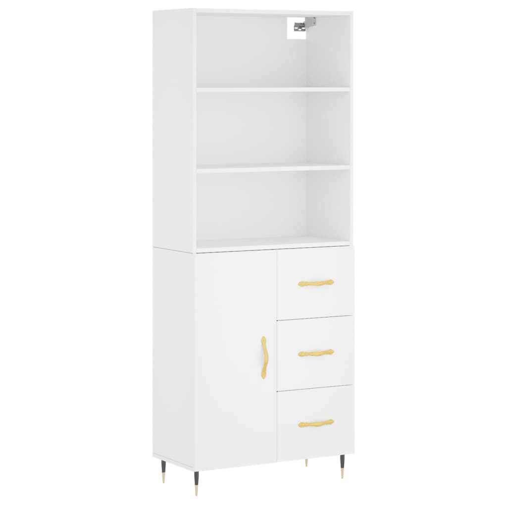 foto del prodotto credenza buffet cassettiera mobile contenitore organizer cucina soggiorno soggiorno alto 69,5 x 34 x 180 cm derivati del legno bianco 02 0032741
