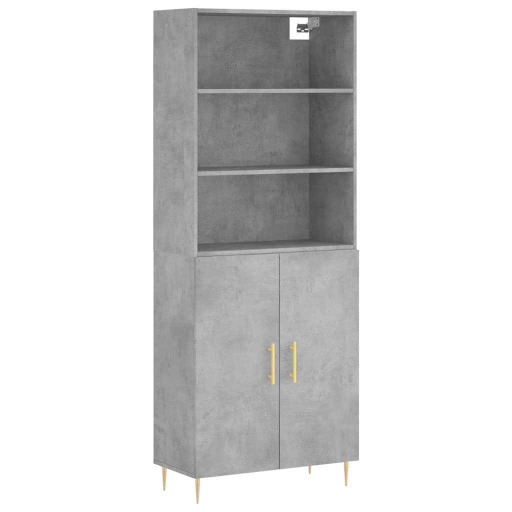 foto del prodotto credenza buffet cassettiera mobile contenitore organizer cucina soggiorno soggiorno alto 69,5 x 34 x 180 cm derivati del legno grigio 02 0034664