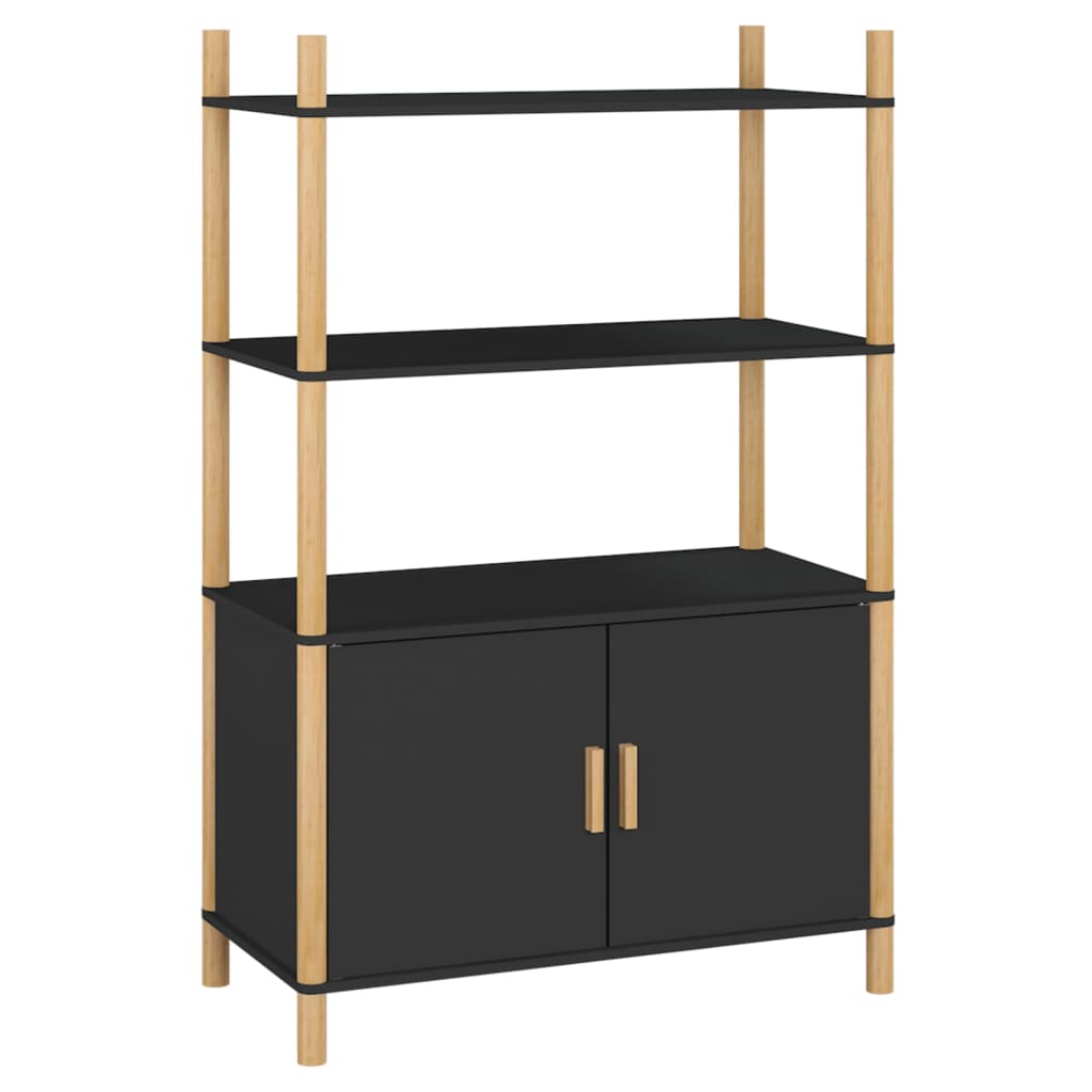 foto del prodotto credenza buffet cassettiera mobile contenitore organizer cucina soggiorno soggiorno alto 80 x 40 x 121 cm derivati del legno nero 02 0035131