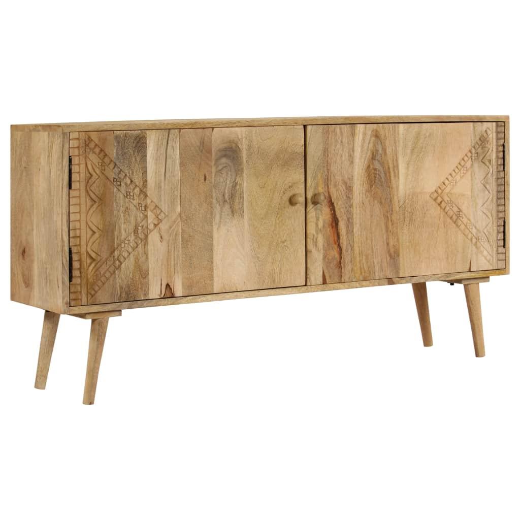 foto del prodotto credenza buffet consolle mobile contenitore in legno massello di mango 120 cm 4402047