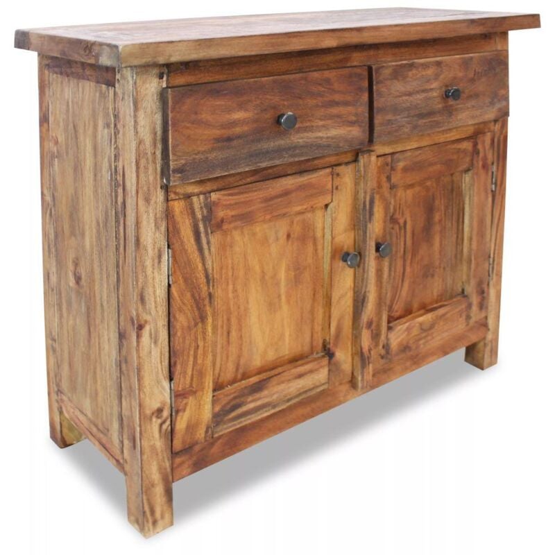 foto del prodotto credenza buffet consolle mobile contenitore in legno massello di recupero 75 cm