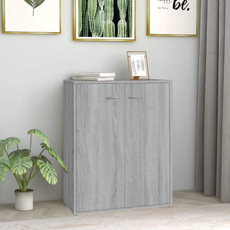 foto del prodotto credenza buffet mobile da cucina grigio sonoma 60x30x75 cm in legno multistrato bv586881 bonnevie