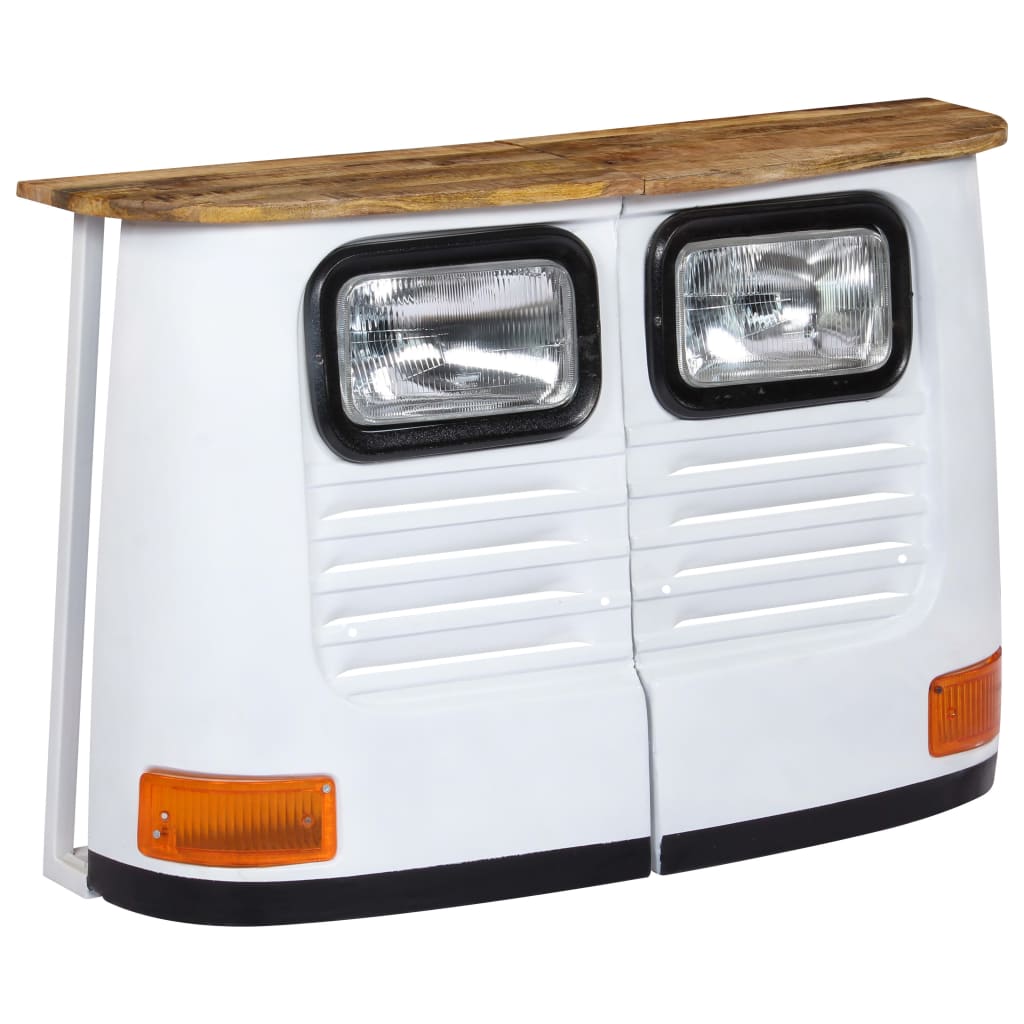 foto del prodotto credenza camion in legno massello di mango bianco vidaxl