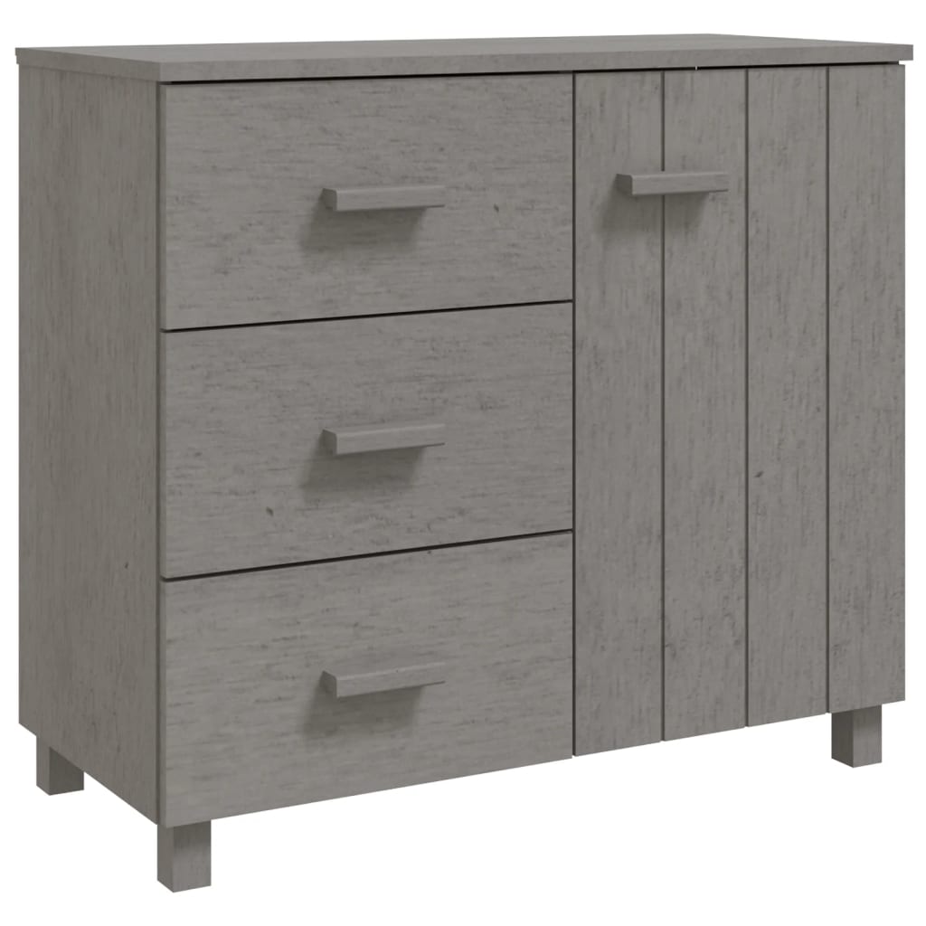 foto del prodotto credenza cassettiera cassettiera mobile contenitore organizer cucina soggiorno luminoso 90 x 40 x 80 cm legno massello di pino grigio 02 0032162