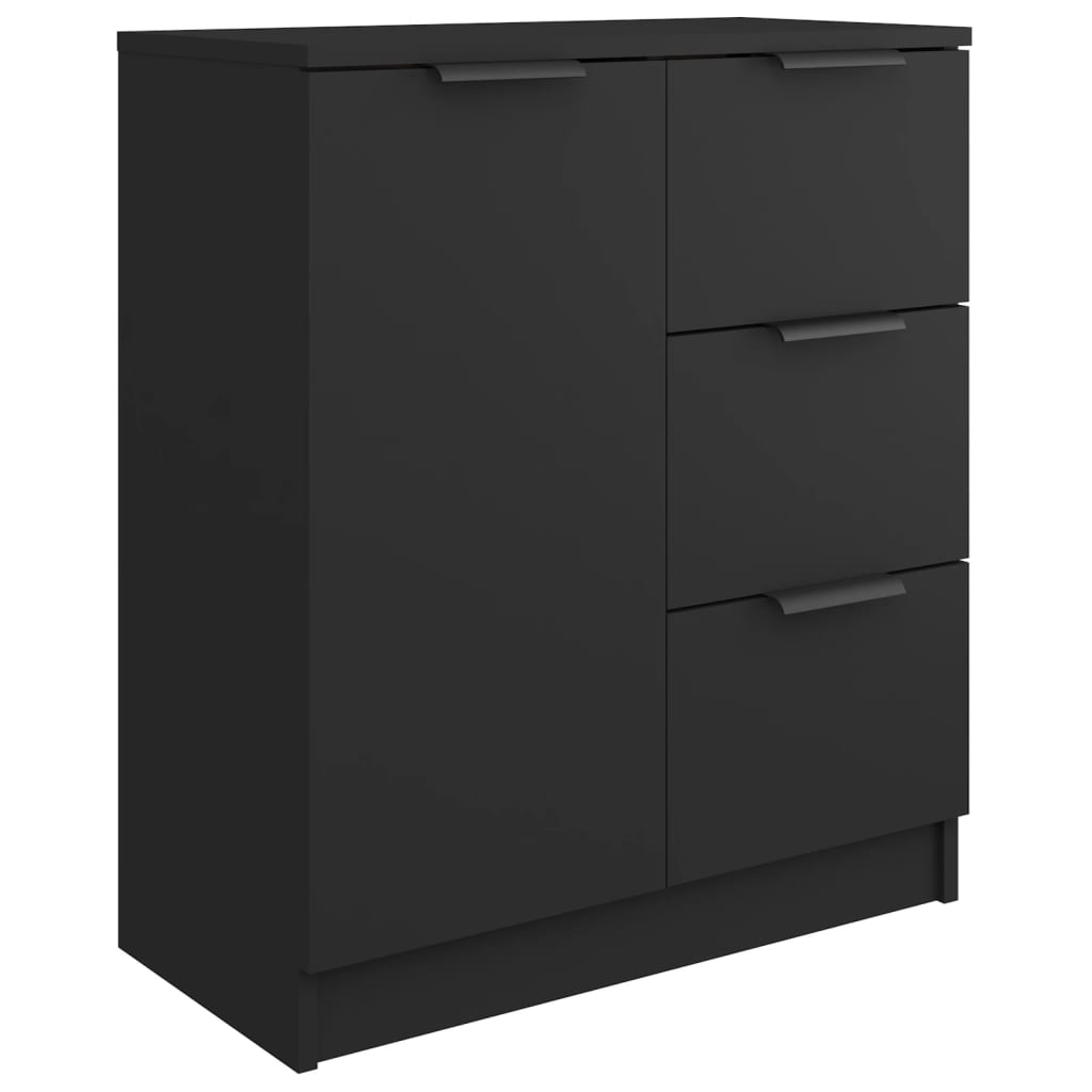 foto del prodotto credenza cassettiera cassettiera mobile contenitore organizer cucina soggiorno soggiorno 60 x 30 x 70 cm legno composito nero 02 0035965