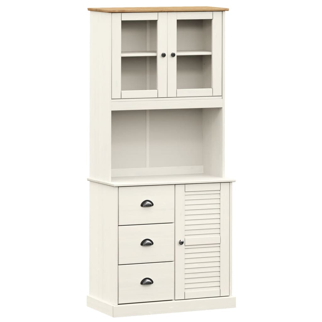 foto del prodotto credenza cassettiera cassettiera mobile contenitore organizer cucina soggiorno soggiorno alta 78 x 40 x 175 cm legno massello di pino bianco 02 0035660