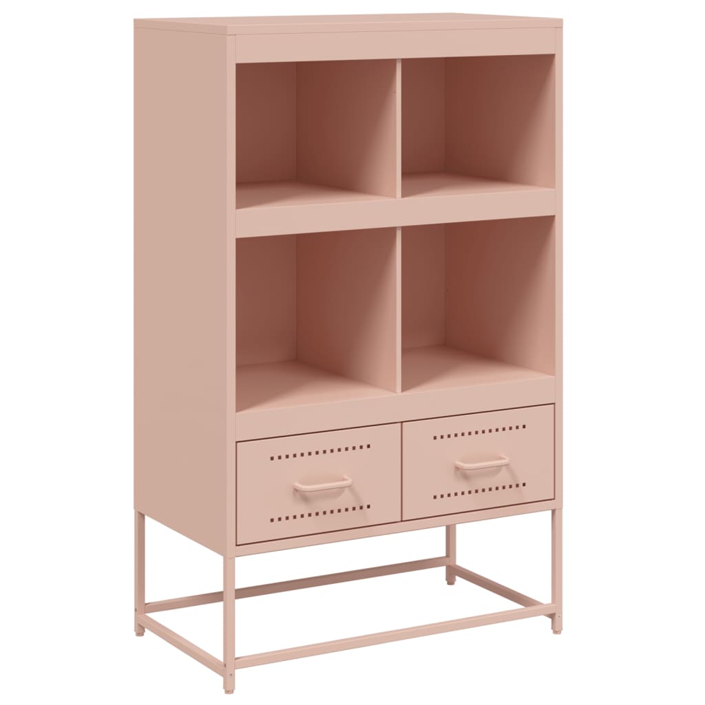 foto del prodotto credenza cassettiera cassettiera mobile contenitore organizer cucina soggiorno soggiorno alto 68 x 39 x 111,5 cm acciaio rosa 02 0035165