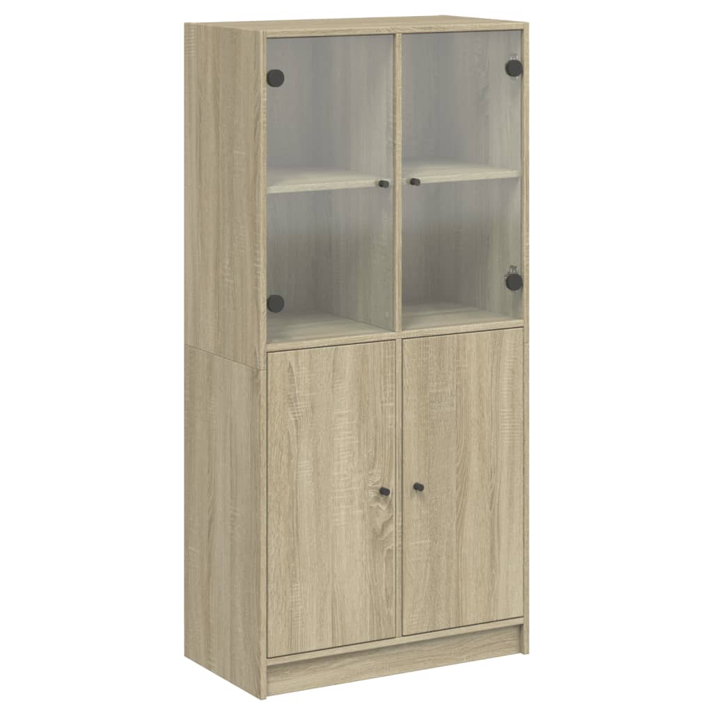 foto del prodotto credenza cassettiera cassettiera mobile contenitore organizer cucina soggiorno soggiorno alto con ante sonoma derivati del legno marrone 02 0032238