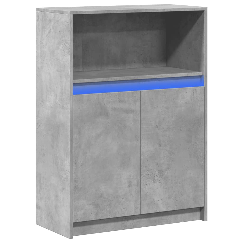 foto del prodotto credenza cassettiera cassettiera mobile contenitore organizer cucina soggiorno soggiorno con led 72 x 34 x 100 cm derivati del legno grigio 02 0029805