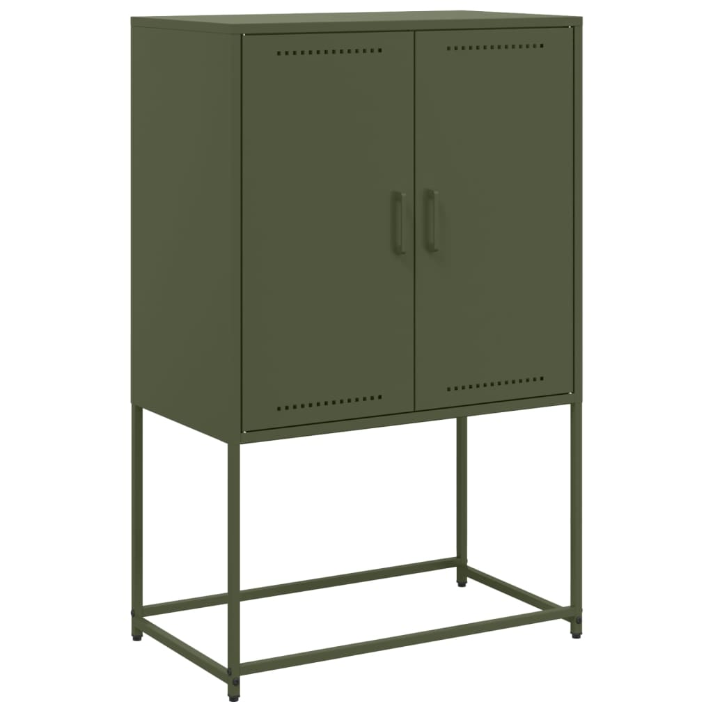 foto del prodotto credenza cassettiera cassettiera mobile contenitore organizer cucina soggiorno soggiorno oliva alto 68,5 x 38,5 x 107 cm verde acciaio 02 0035643