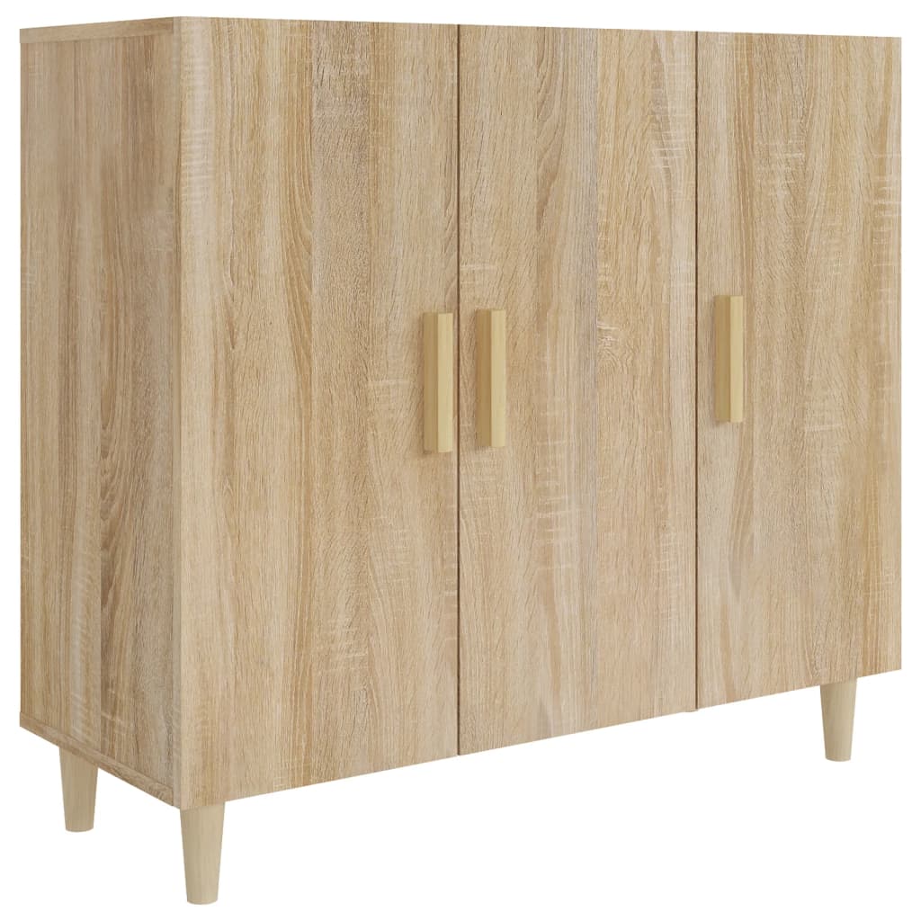 foto del prodotto credenza cassettiera cassettiera mobile contenitore organizer cucina soggiorno soggiorno sonoma 90 x 34 x 80 cm derivati del legno marrone 02 0031734