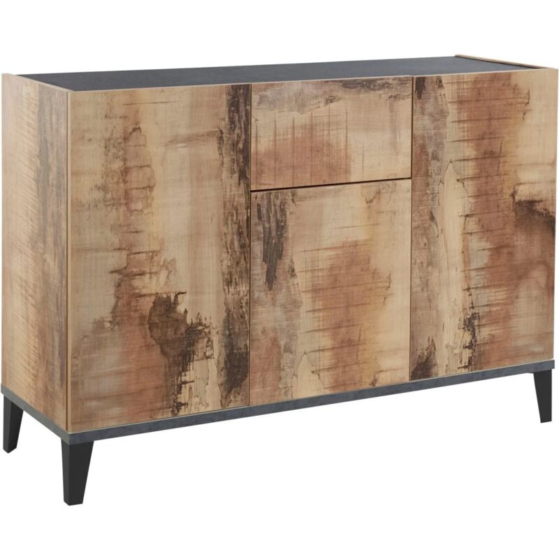 foto del prodotto credenza con 3 ante 1 cassetto 120x40x82 acero ardesia