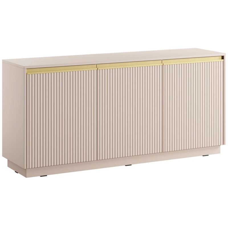 foto del prodotto credenza con 3 ante in mdf beige e dorato posinia di pascal morabito