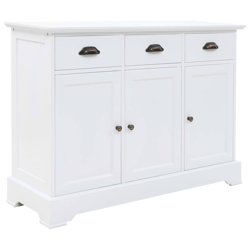 foto del prodotto credenza con 3 ante in mdf e legno di pino 105x35x77,5 cm cod mxl 9744