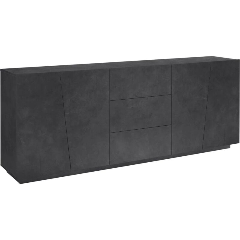 foto del prodotto credenza con 4 ante e 3 cassetti ardesia madia per soggiorno