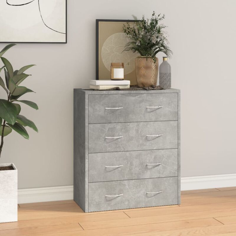 foto del prodotto credenza con 4 cassetti 60x30,5x71 cm grigio cemento vidaxl