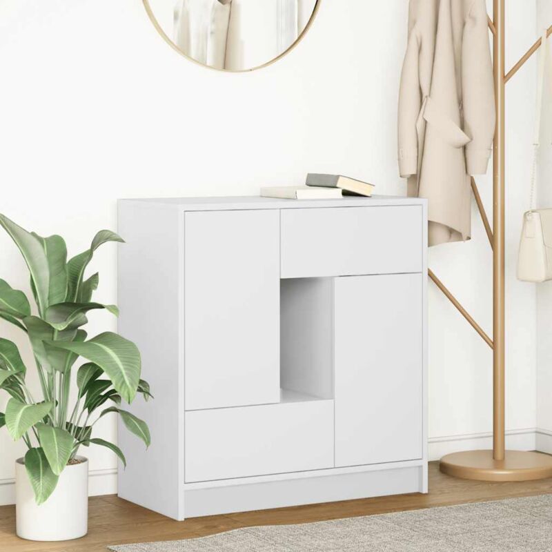 foto del prodotto credenza con cassetti e ante bianco 70,5x34x74,5 cm vidaxl