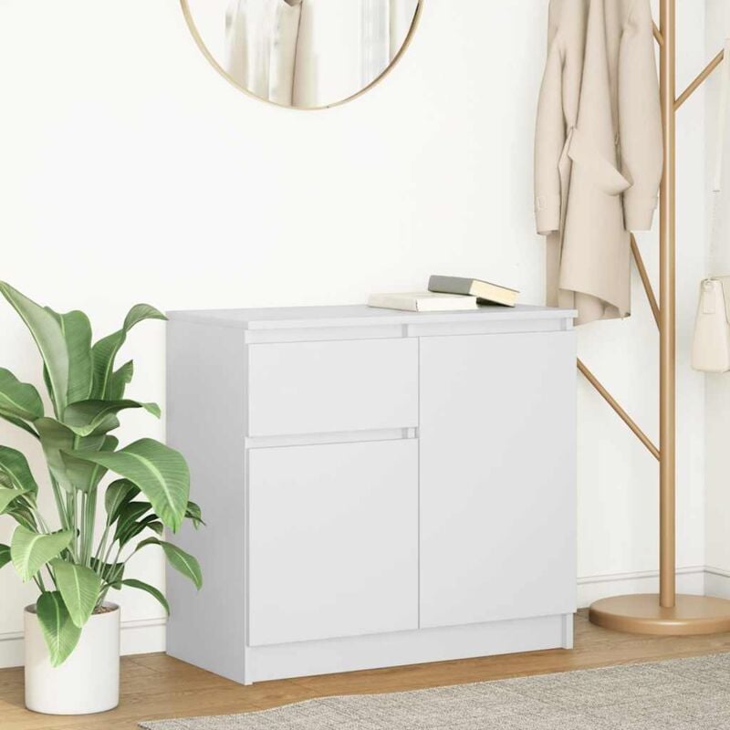 foto del prodotto credenza con cassetto bianco 71x35x65 cm in legno multistrato vidaxl