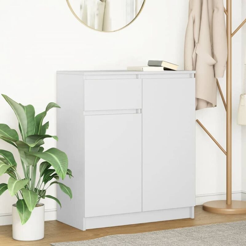 foto del prodotto credenza con cassetto bianco 71x35x84 cm in legno multistrato vidaxl