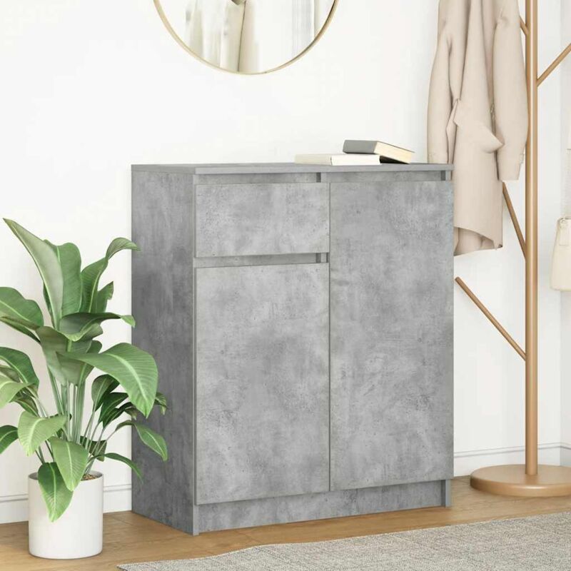 foto del prodotto credenza con cassetto grigio cemento 71x35x84 cm in truciolato vidaxl