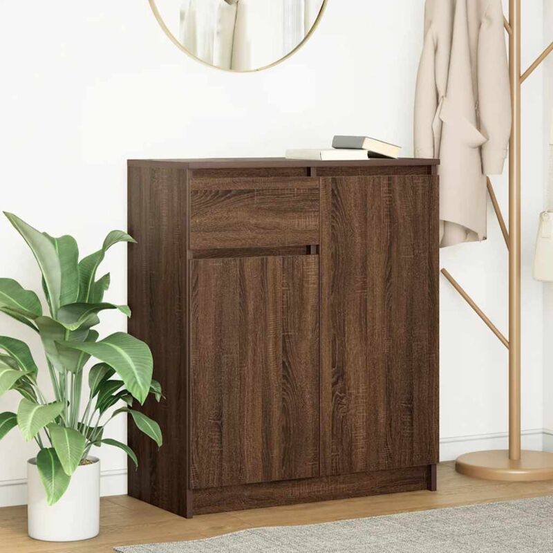 foto del prodotto credenza con cassetto rovere marrone 71x35x84 cm in truciolato vidaxl