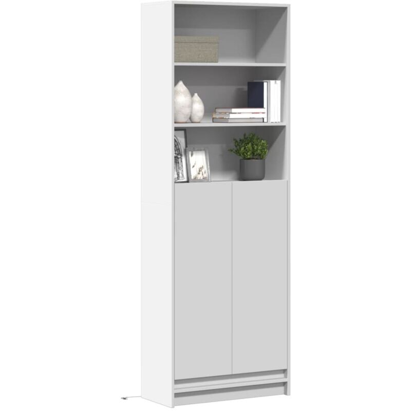 foto del prodotto credenza con led bianca 69x32,5x200 cm in truciolato vidaxl