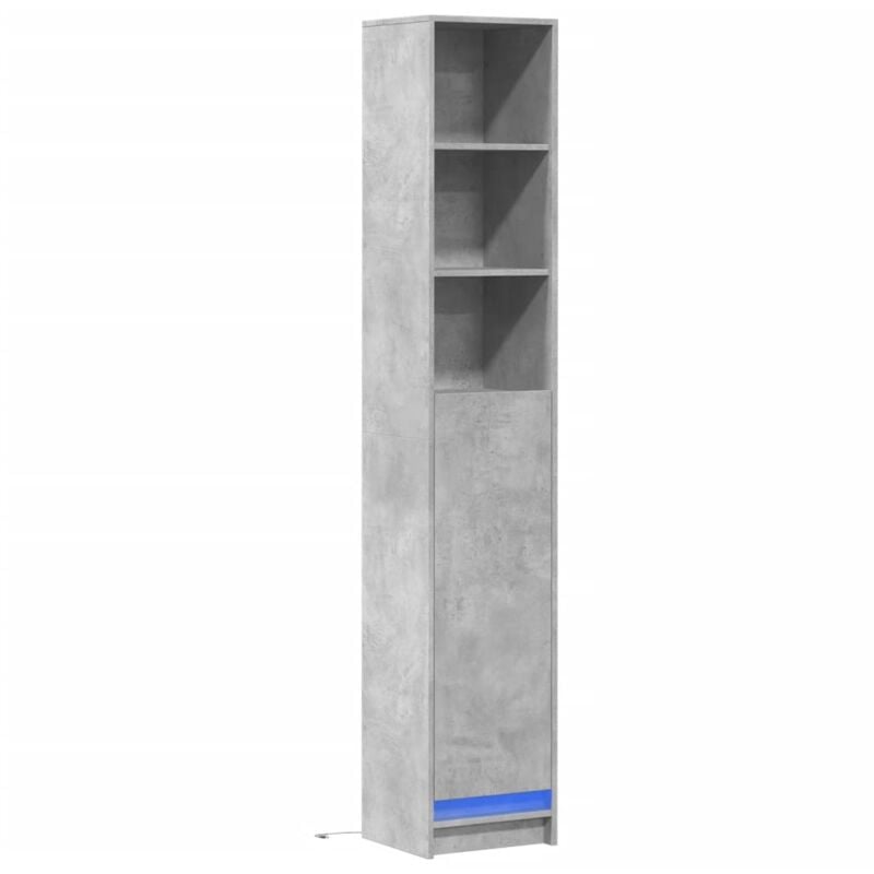 foto del prodotto credenza con led grigio cemento 36x32,5x200cm legno multistrato vidaxl